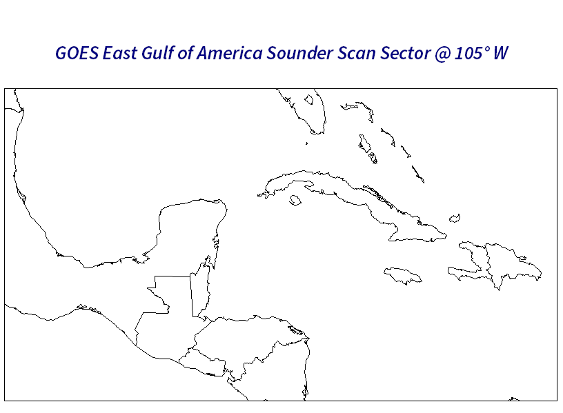 Depiction of GOES-East Sounder Gulf of America Scan Sector